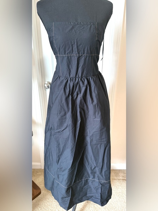 For Cynthia Dresses & Skirts - For Cynthia Strapless Black Maxi Dress with Subtle Stitching